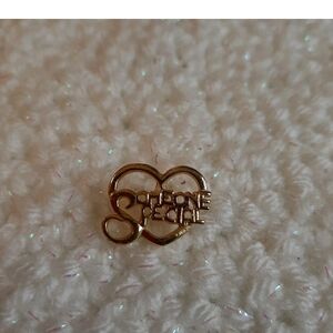 Gold Heart Someone Special Pin Back Tie Pin